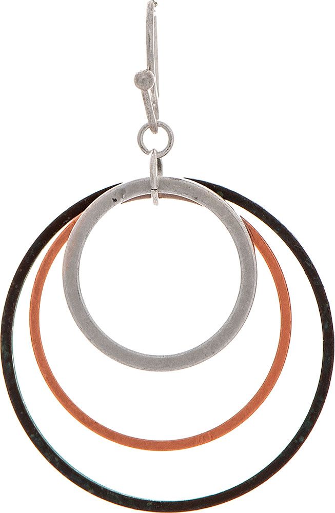 Rain Patina Mix Big Circles Earring-E2925P