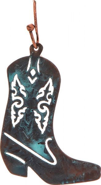 Rain Patina Cutout Western Boot Earring E3937P