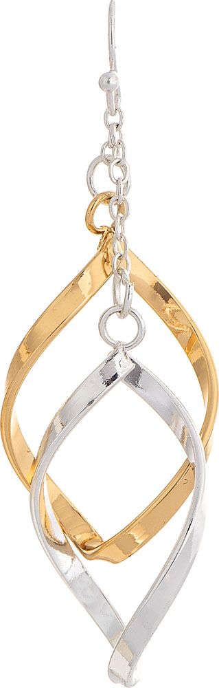 Rain Jewelry Two Tone Double Twisty Teardrop Earring-E2951TT