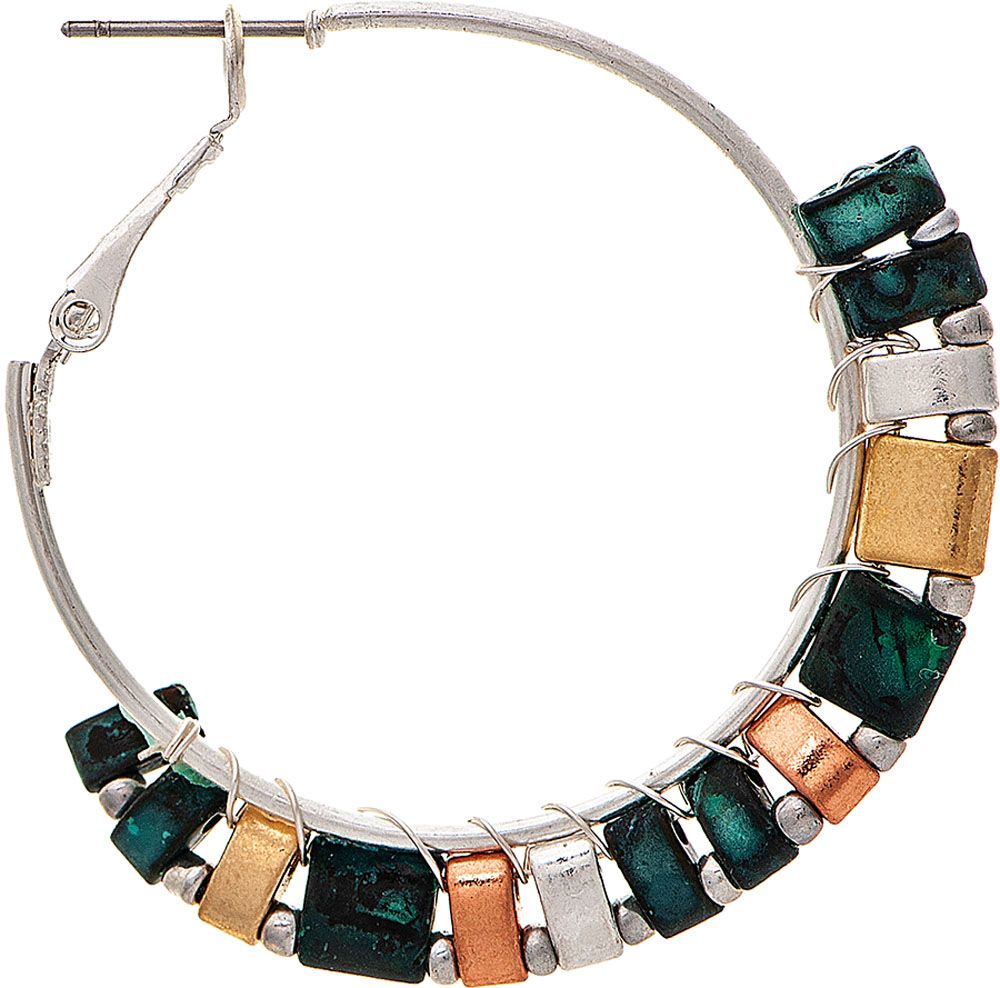 Rain Jewlery Silver Multi Patina Fringed Earrings-E3051P