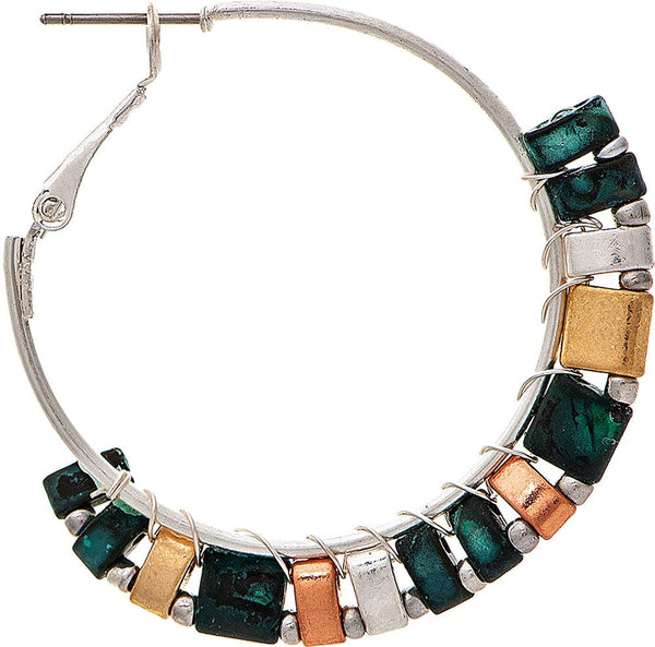 Rain Jewlery Silver Multi Patina Fringed Earrings-E3051P