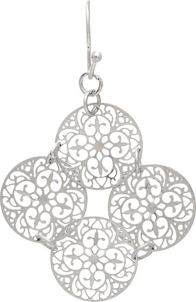 Rain Jewlery Silver Filigree Circles Earrings-E3111S