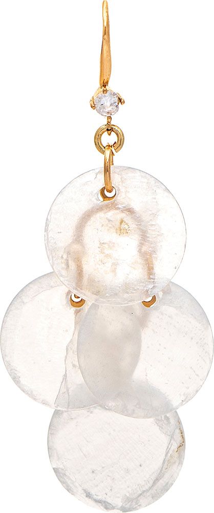 Rain Jewelry Gold White Capiz Shell Layered Earring-E4975G