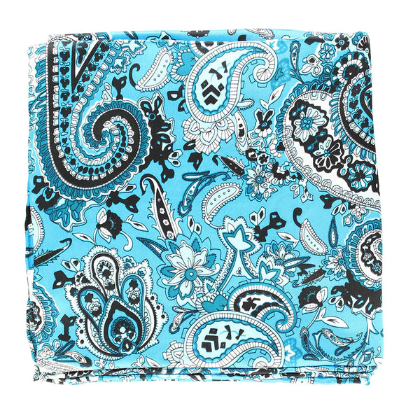 M&F Turquoise Paisley Silk Wild Rag 0904233