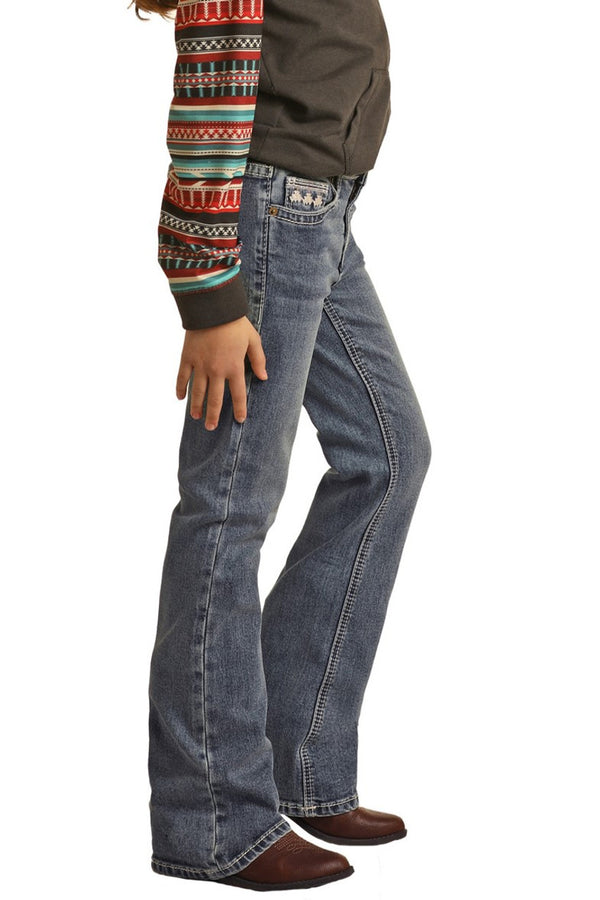 Girls Rock & Roll Mid Rise Extra Stretch Bootcut Jeans BG4MD03062