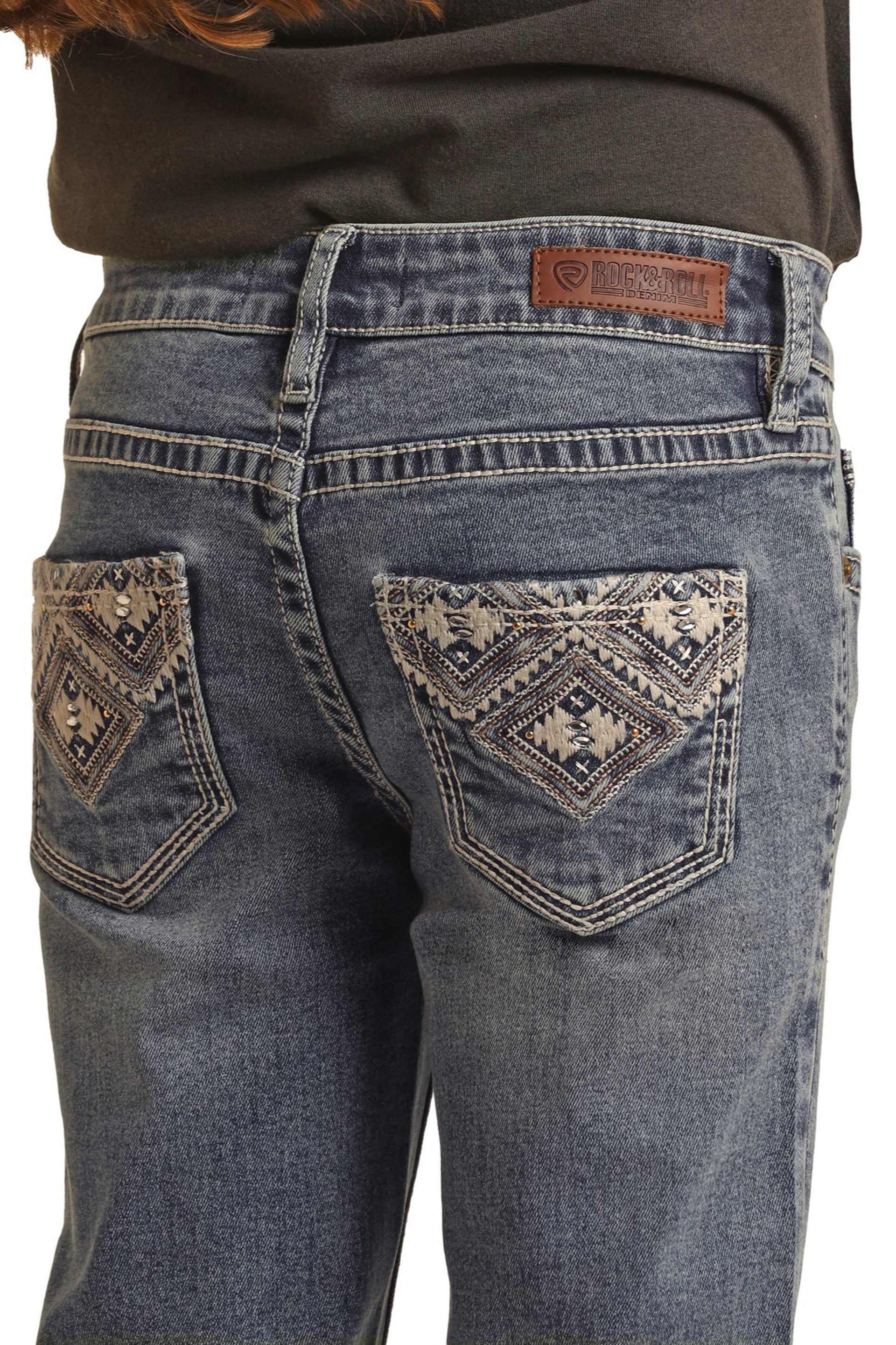 Girls Rock & Roll Mid Rise Extra Stretch Bootcut Jeans BG4MD03062