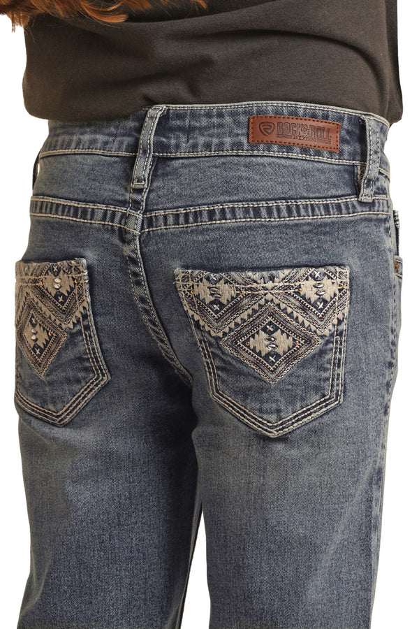 Girls Rock & Roll Mid Rise Extra Stretch Bootcut Jeans BG4MD03062