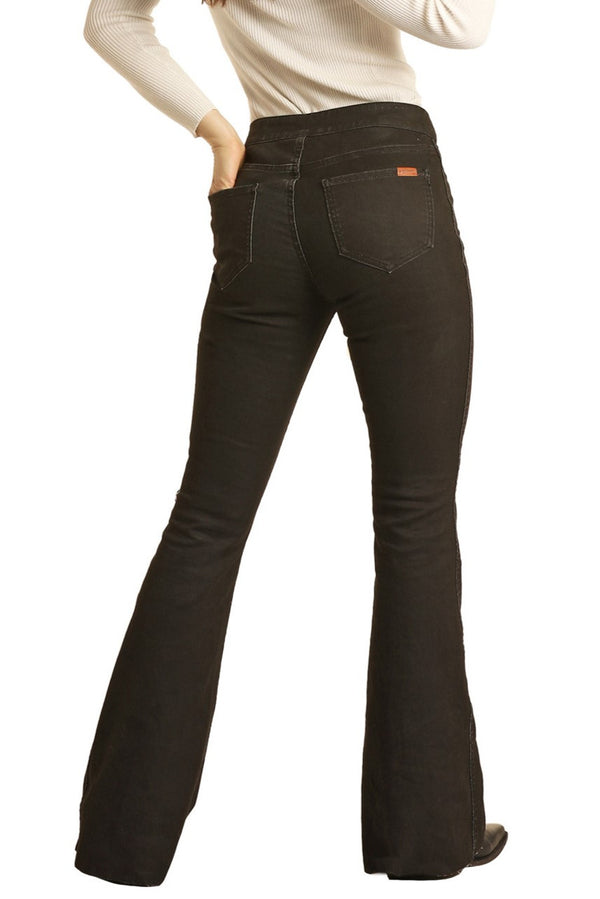 Ladies Rock & Roll Denim Reversible High Rise Extra Stretch Flare Jeans BW6PD02928
