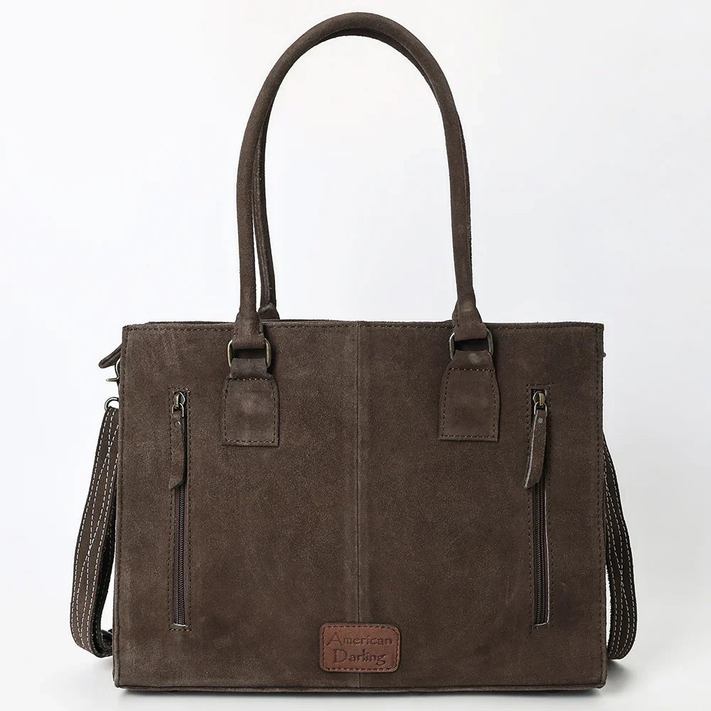 American Darling Large Suede Tote Brown in color with Concealed Carry area ADBG1553D