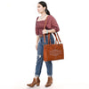 American Darling Large Suede Tote Tan in color with Concealed Carry area ADBG1553C
