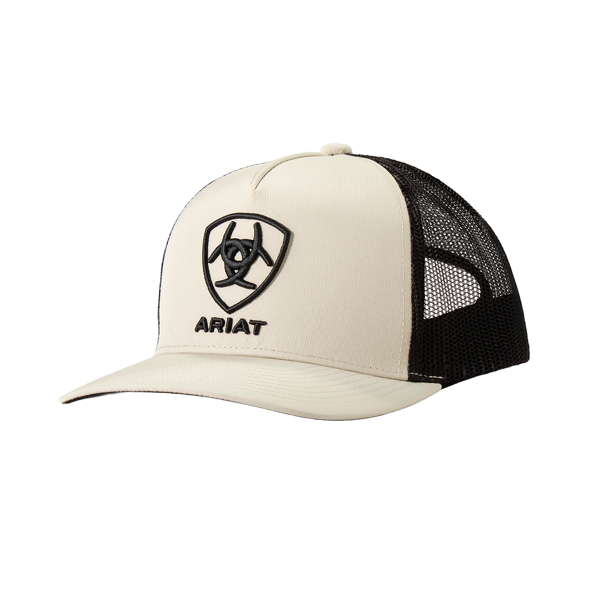 Ariat Men's Shield Logo Khaki & Black Snapback Hat - A3000876243