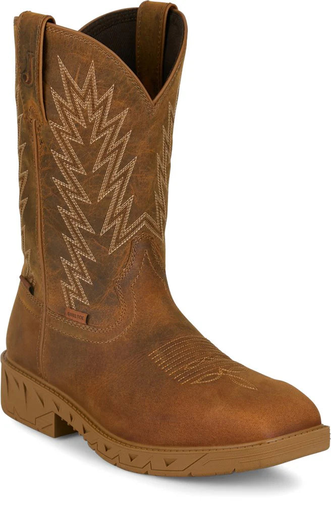 Justin Men's Blinder Steel Toe Work Boot  - Brown - PD4069