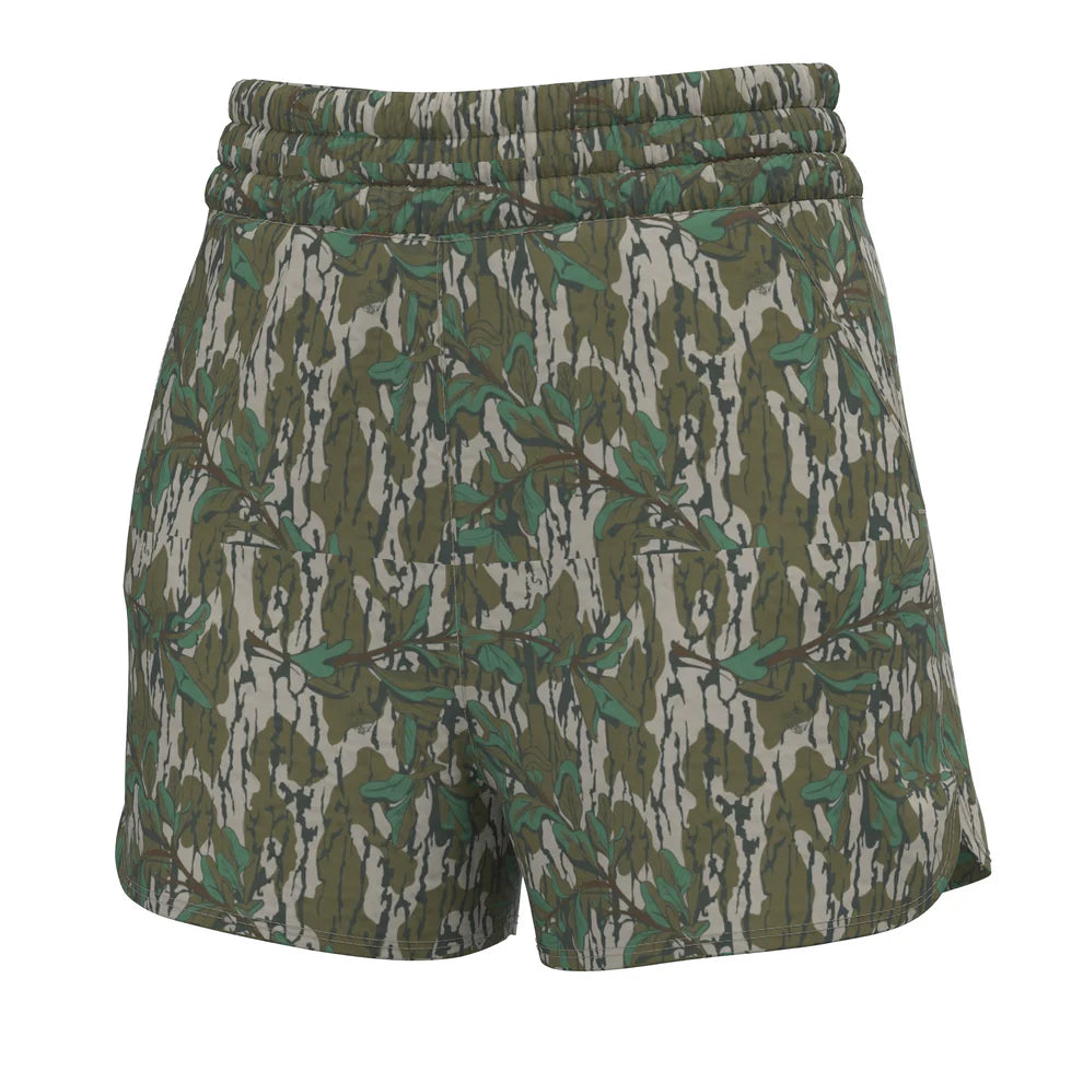 Local Girl High Waisted Volley Shorts - Green Leaf - L5160000-GNL