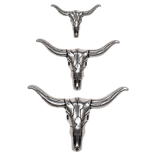 Justin Hat Pin 3 Pack Steer Skulls - 2422021227