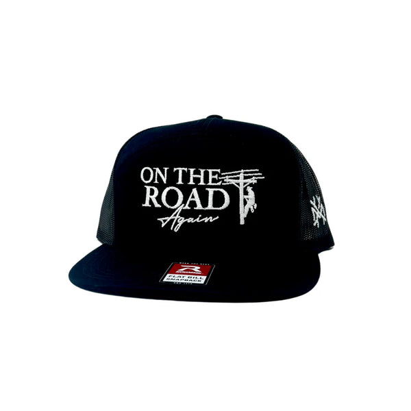Mad Hatter Co. On The Road Again Trucker Hat - Black - MHCROAD