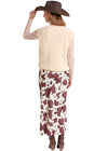 Rock & Roll Ladies Embroidered Turtleneck Top- BW38T09351