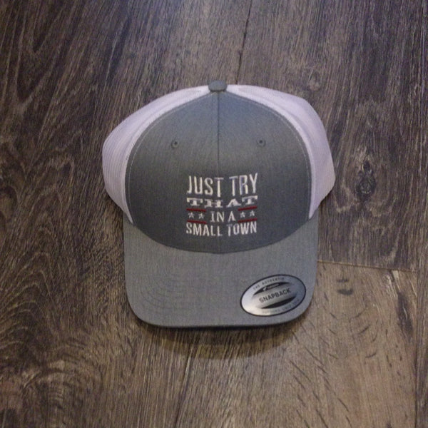 Small Town Heather Grey/White Snapback Cap