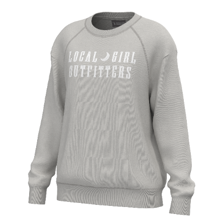 Local Girl Outfitters Moon Cotton Crewneck - Light Sand - L5130009-LSD