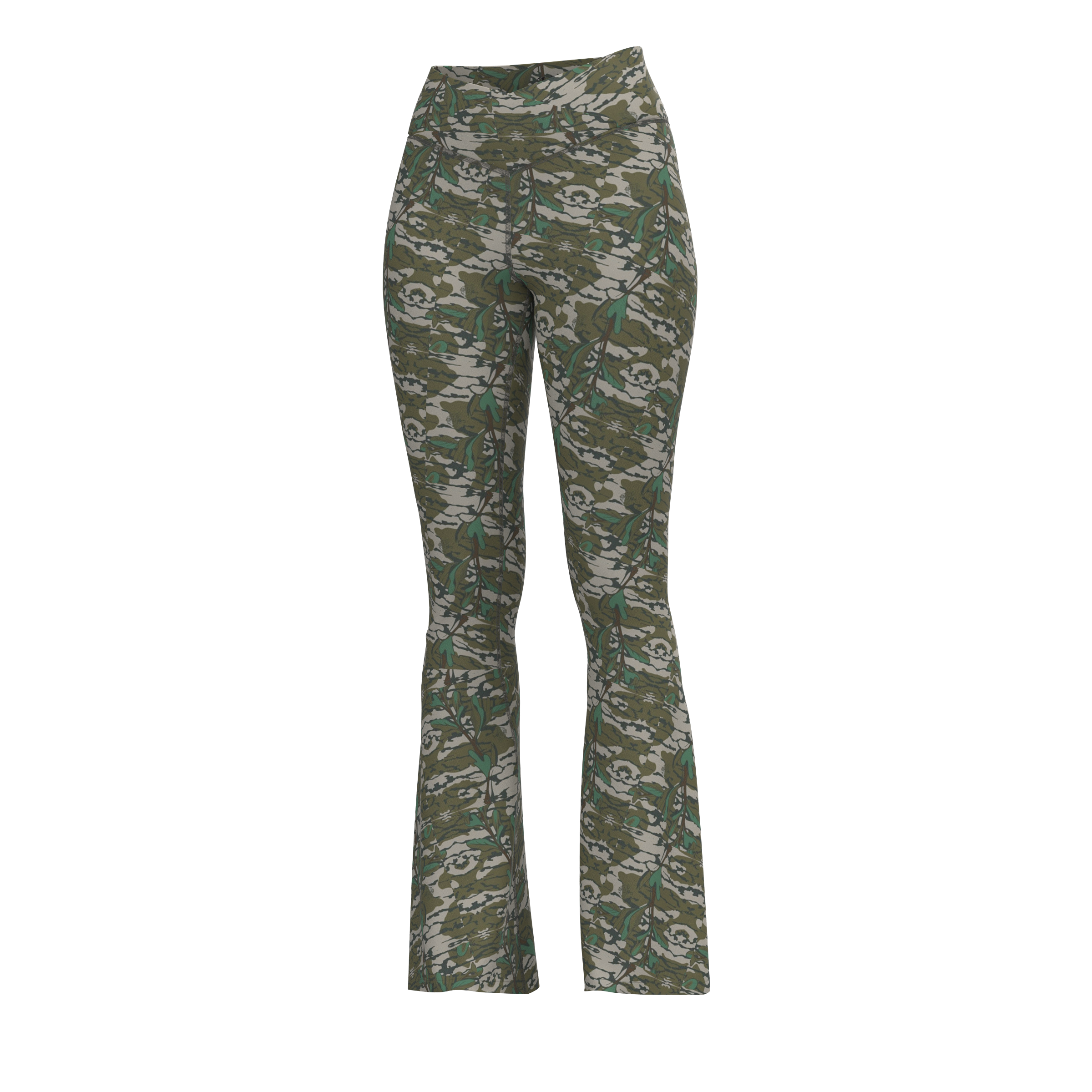Local Girl Outfitters Flare Leggings - Green Leaf - L5160004-GNL