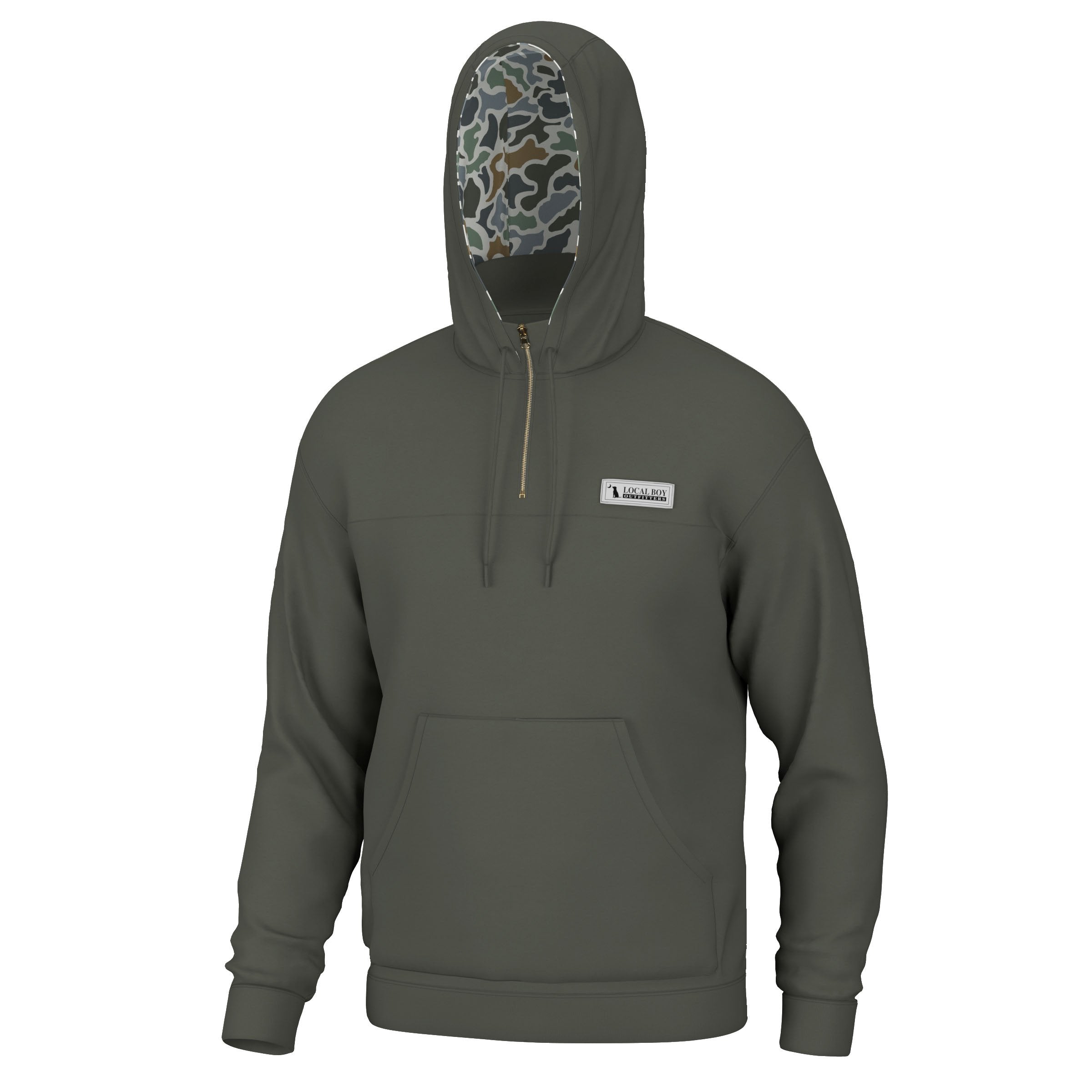 Local Boy Outfitters Olive Quarter Zip - L1300040-OLV