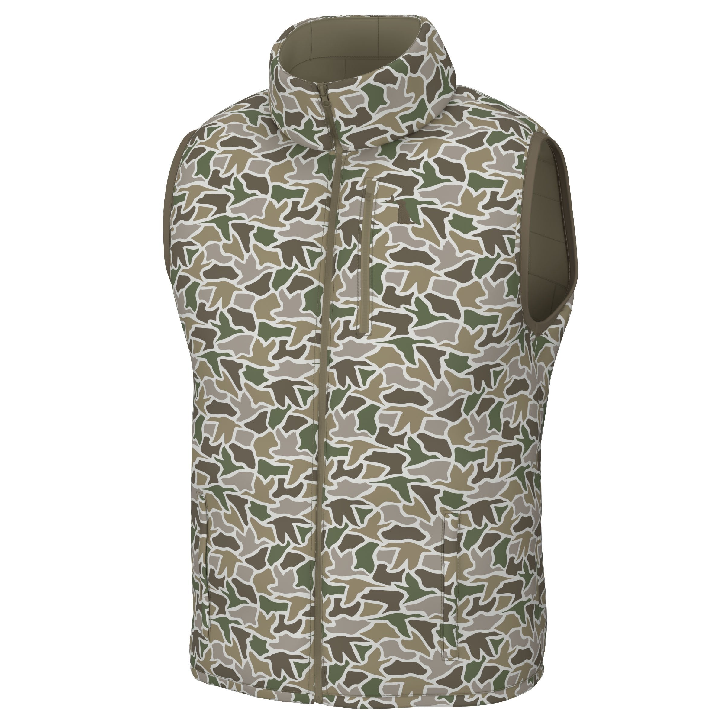 Local Boy Outfitters Duck Down Reversible Vest - Duck Camo - L1300044-DCC