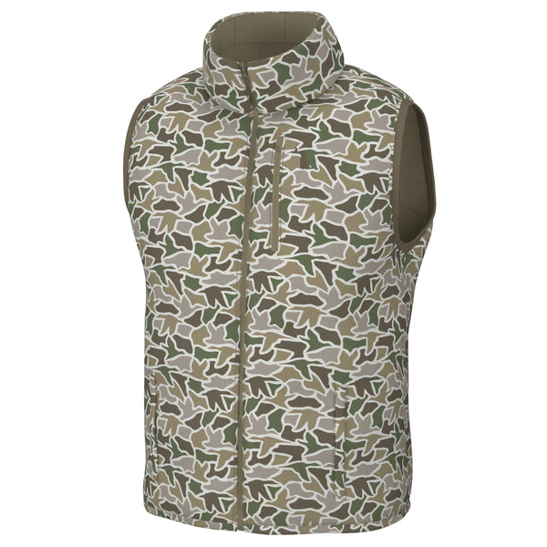 Local Boy Outfitters Duck Down Reversible Vest - Duck Camo - L1300044-DCC