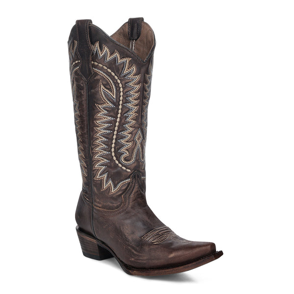 Corral Ladies Circle G Snip Toe Embroidered Boot-L8014