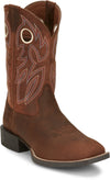 Justin Men's Bowline Pecan Brown Water Buffalo Western Boots SE7523