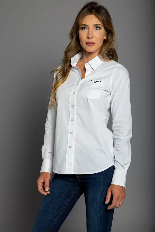Kimes Ranch Ladies KR Team Shirt White