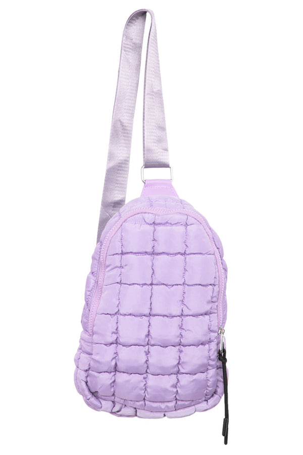 KatyDid Light Purple Quilted Crossbody Sling Bag-KDC-SBG-18_LPL
