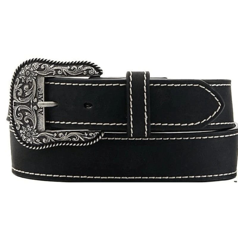 Ariat Women's Heavy Stitched Black Western Belt A1523401