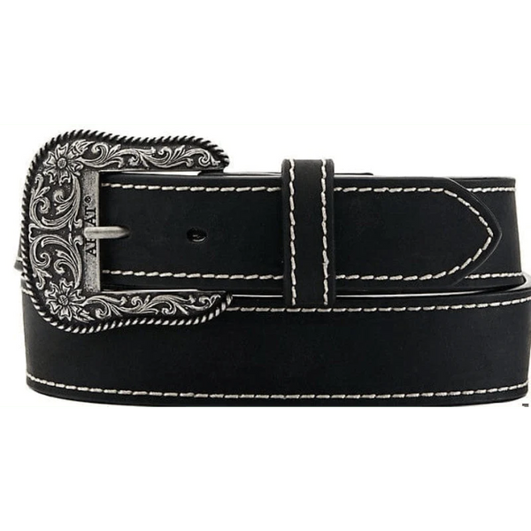 Ariat Women's Heavy Stitched Black Western Belt A1523401