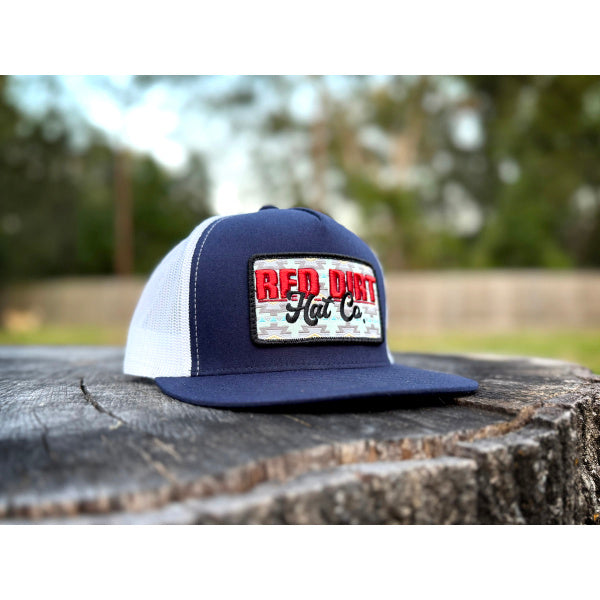 Red Dirt Faded Denim Flat Bill Hat - RDHC-493
