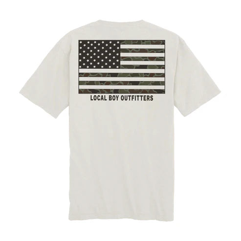 Local Boy Outfitters "OD Flag" T-Shirt - Silver - L1000498SIL