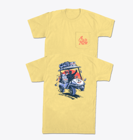 Old Row Im Good To Drive Yellow Pocket Tee-WROW-3970