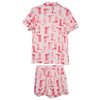 Katy Did Light Pink Western Boots All Over PJ Short Set