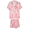Katy Did Light Pink Western Boots All Over PJ Short Set