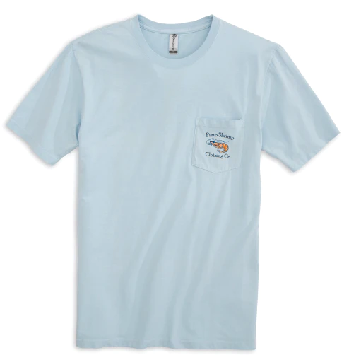 Pimp Shrimp Short Sleeve Pocketed T-Shirts Chambray