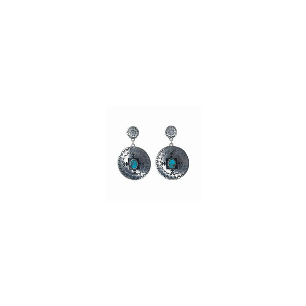 Justin Ladies Concho Pendant With Southwest Design Earrings - 2510060632