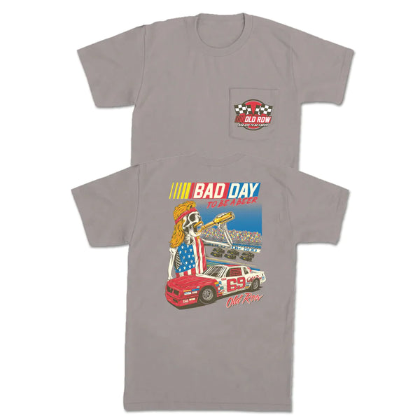 Old Row Bad Day To Be A Beer Grey Racing T Shirt WROW1886