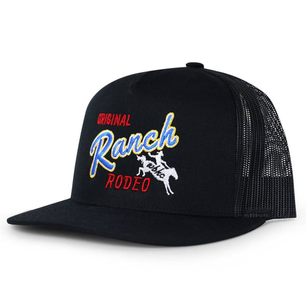 Whiskey Bent Hat Co Ranch Rodeo Trucker - Black - RNCHRO-BK