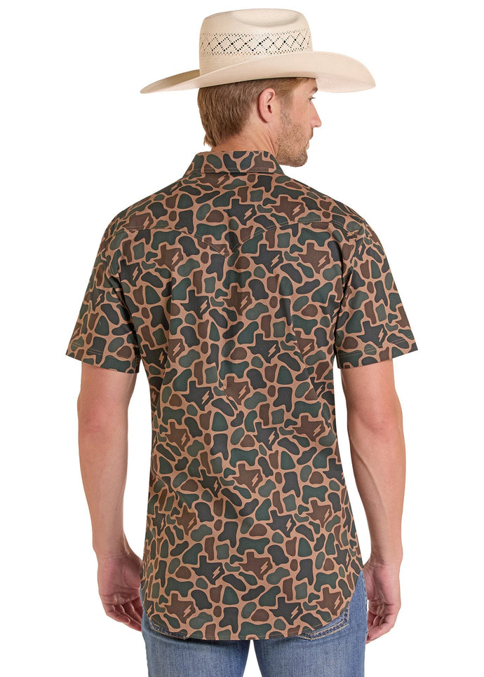 Rock & Roll Men's Tan Koe X Tek Shirt - BMN3S09640