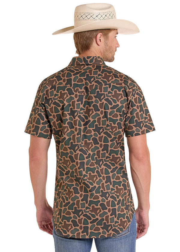 Rock & Roll Men's Tan Koe X Tek Shirt - BMN3S09640