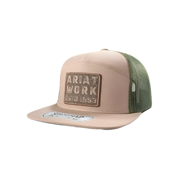 Ariat Work Leather Work Patch Snapback Cap - A290002108