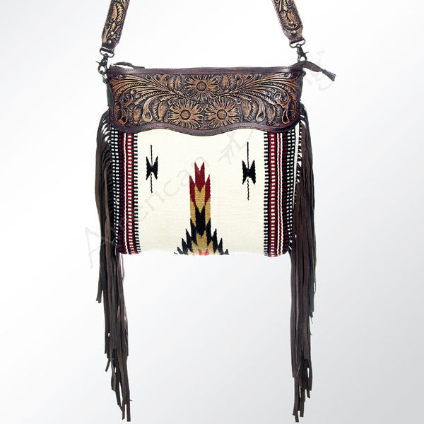 American Darling Aztec Saddle Blanket with Tooled Leather Bag - ADBGZ238