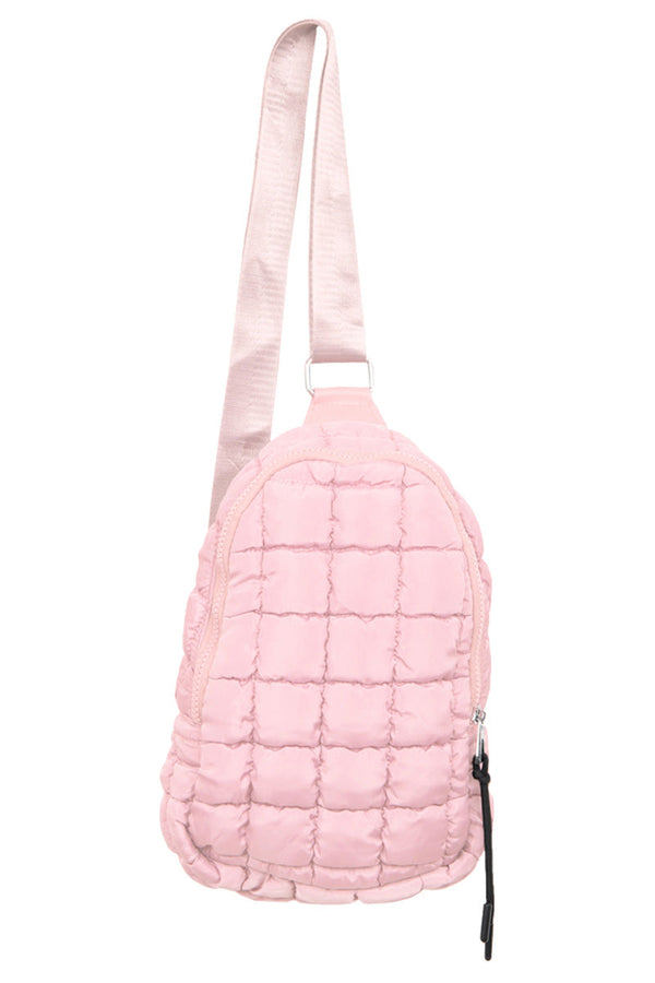 KatyDid Light Pink Quilted Crossbody Sling Bag-KDC-SBG-18_LPK