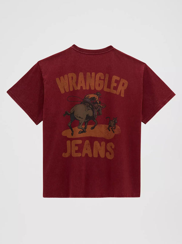 Wrangler Ladies Gallopping Girlfriend Back Graphic Tee -112379663