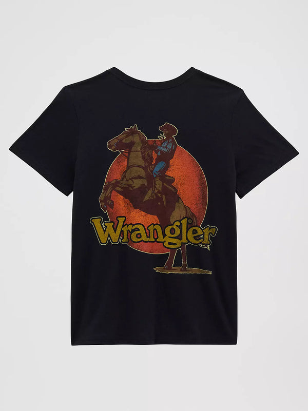 Wrangler Ladies Sunset Rider Reg Fit Back Graphic Tee - 112379661