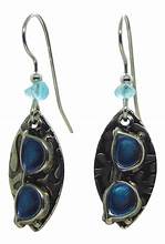 Silver Forest Sunglasses on Layered Silver Football Earrings  - NE-1648