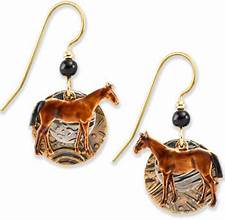 Silver Forest Earrings Chestnut Mare - E-8308